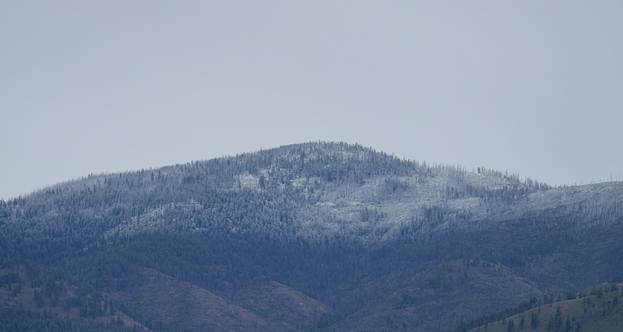 snow on hills